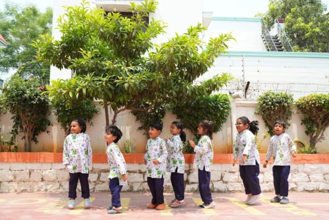 A Platos student exploring the classroom